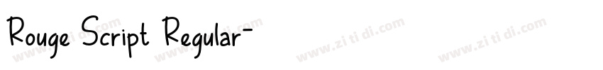 Rouge Script Regular字体转换